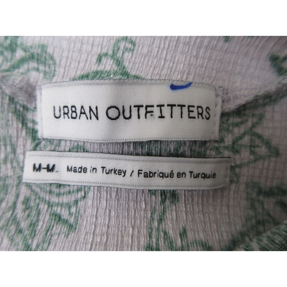 Urban Outfitters Dress Womens M Green Paisley Print Mock Neck Y2K Goblincore - Picture 10 of 16